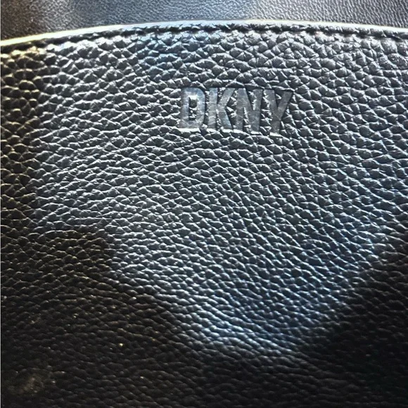 DKNY Grayson Tote – Black Pebbled Leather Shoulder Bag - Picture 7 of 14